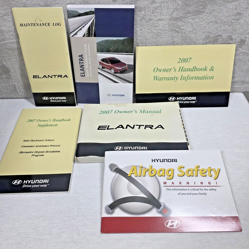 2007 Hyundai Elantra Owners Manual Set